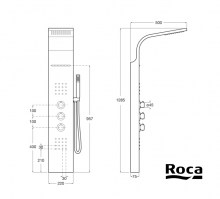 MEDIDAS COLUMNA HIDROMASAJE EVOLUTION ROCA